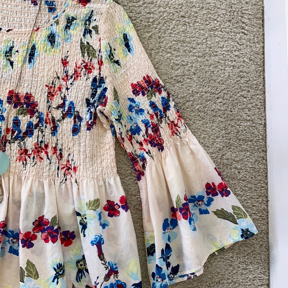 Jane and Delancey Smocked Bell Sleeve Top - Picture 4 of 6